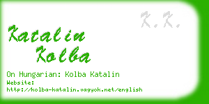 katalin kolba business card